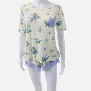 NWT HONEYDEW INTIMATES SOMETHING SWEET FLORAL‎ PJ SET TOP & SHORTS M